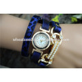 gorgeous snakeskin rhinestone digital women bracelet for watch